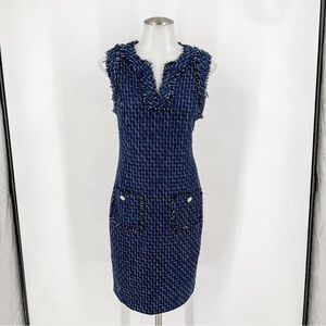 Karl Lagerfeld Blue Tweed Dress